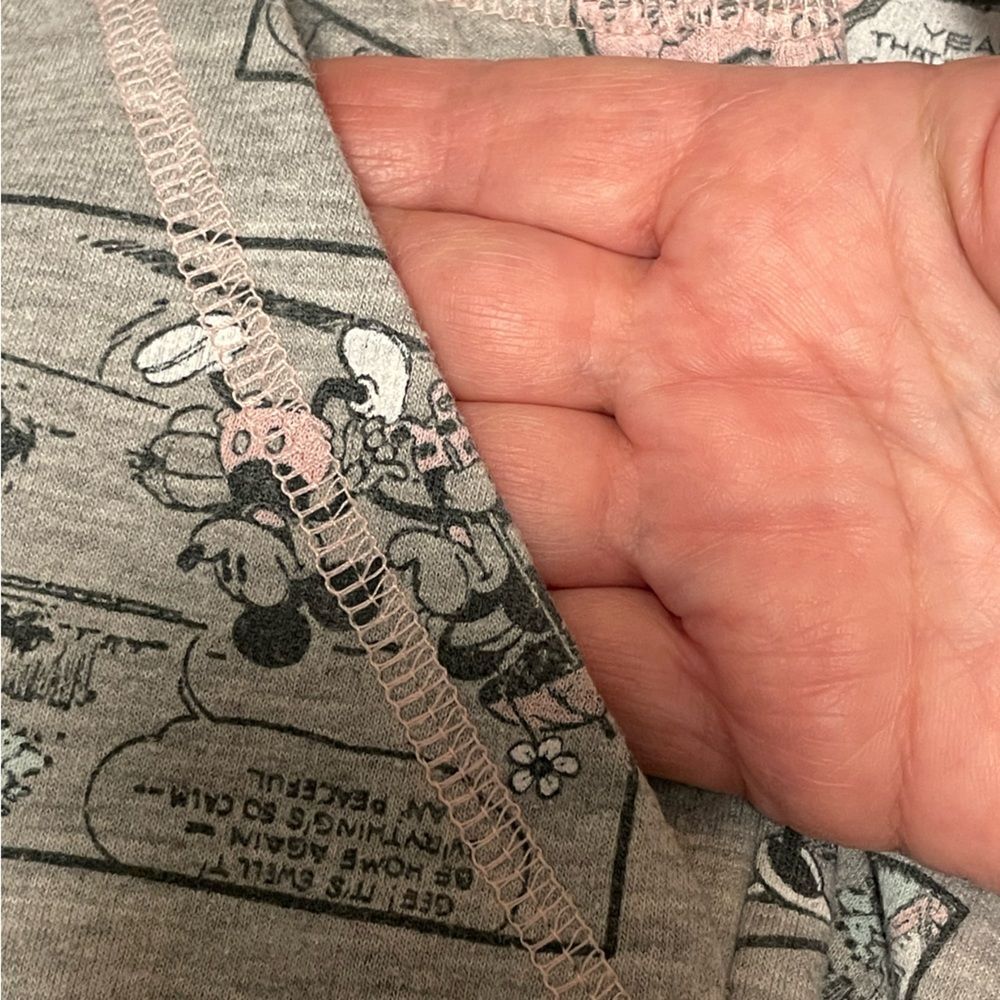 Disney Sleepwear Mickey & Minnie Grey & Pink Sweatpants Women’s Size Large - Picture 5 of 7
